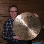 Joe with his Istanbul cymbals.