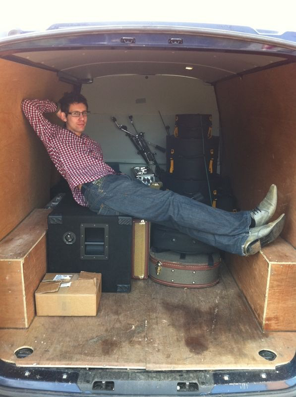 'Loading' the van – on tour with Axel Loughrey, 2010