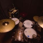 Drums inside the booth